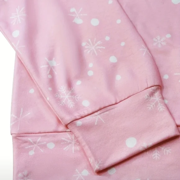 Holiday Lights Flamingo Print Long Sleeve Pullover Tee Sweater lightweight - Picture 6 of 7